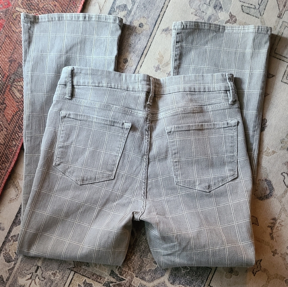 ☆ SOLD ☆ FRAME Denim Le Crop Mini Boot In Pine Plaid Size 29 - Picture 8 of 10
